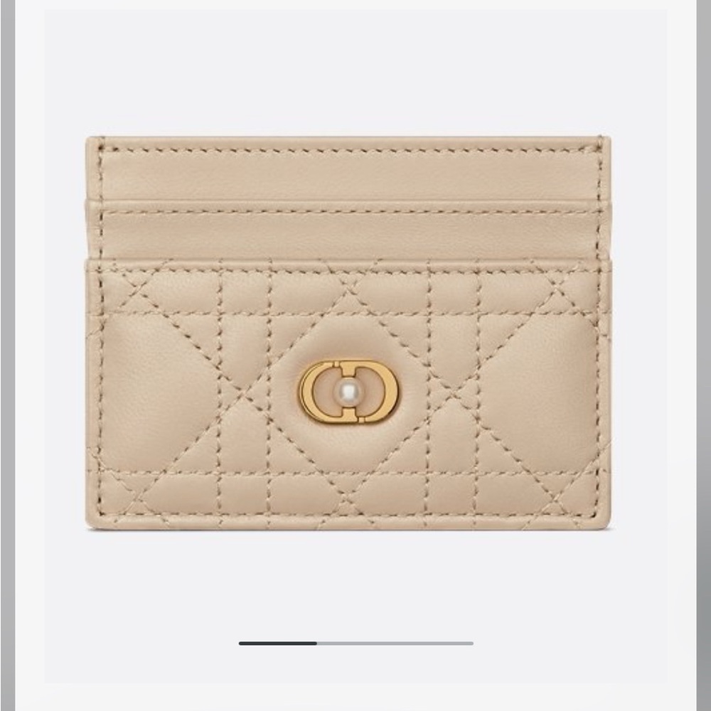 Dior Jolie Freesia Beige Card Case Holder Wallet - Picture 6 of 8